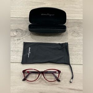 SALVATORE FERRAGAMO EYEWEAR SF2858 613 BURGUNDY 52/15/140 FLEX HINGE G423